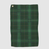 Serviette De Golf Tartan Clan Walsh Plaid Green Check Motif (Devant)