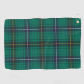 Serviette De Golf Tartan de chèque vert de Clan Henderson (Horizontal)