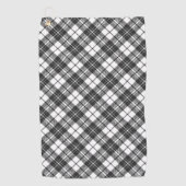 Serviette De Golf Tartan motif vacances Noël noir blanc (Devant)