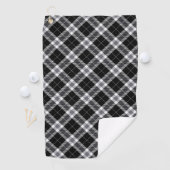 Serviette De Golf Tartan noir blanc et gris (En situation)
