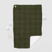 Serviette De Golf Tartan noir vert foncé Plaid écossais Motif (En situation)