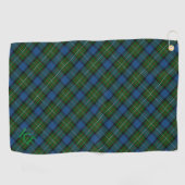 Serviette De Golf Tartan officiel Fergusson avec monogramme / initia (Horizontal)