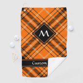 Serviette De Golf Tartan orange d'Halloween (En situation)