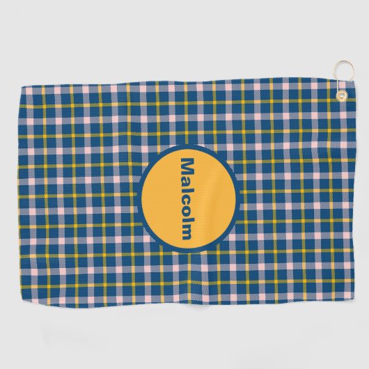 Serviette de golf Tartan personnalisée (Horizontal)