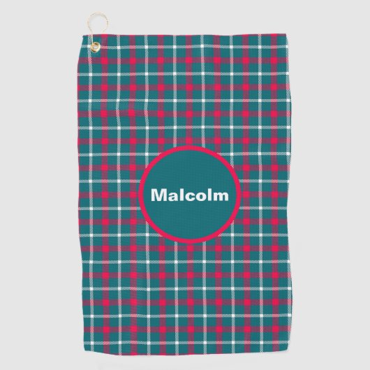 Serviette de golf Tartan personnalisée (Devant)