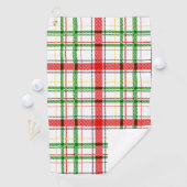 Serviette De Golf Tartan plat de Noël - Blanc (En situation)