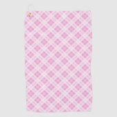 Serviette De Golf Tartan rose clair vacances de Noël motif (Devant)