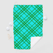 Serviette De Golf Tartan turquoise Tartan Plaid Design Motif (En situation)