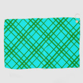 Serviette De Golf Tartan turquoise Tartan Plaid Design Motif (Horizontal)