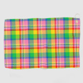 Serviette De Golf Tartan vert rose (Horizontal)
