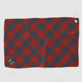 Serviette De Golf Tarte officielle Fraser avec monogramme / initiale (Horizontal)