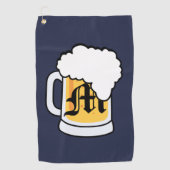Serviette De Golf Tasse de bière pression de monogramme (Devant)
