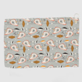 Serviette De Golf Teal géométrique et motif bleu (Horizontal)