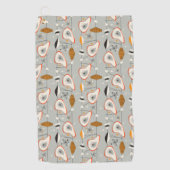 Serviette De Golf Teal géométrique et motif bleu (Devant)