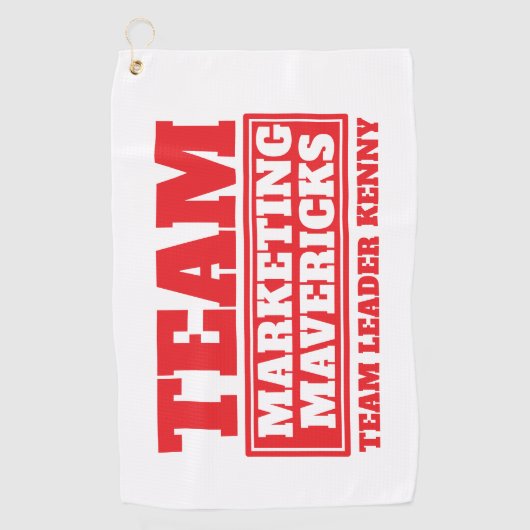 Serviette De Golf Team red nom customisé golf team building (Devant)