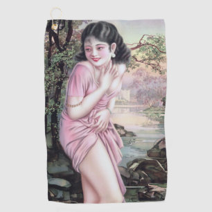 Serviette De Golf Tease en Stream Oasis par Shanghai China Girl