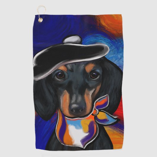 SERVIETTE DE GOLF TECKEL (Devant)