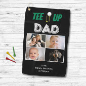 Serviette De Golf Tee It Up Papa Fête des pères personnalisée 4 Phot
