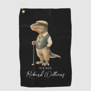 Serviette De Golf Tee-Rex golfeur dinosaure cool Signature Nom