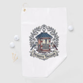 Serviette De Golf Tee-shirt graphique vectoriel de mangeoire à oisea (En situation)