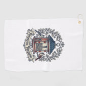 Serviette De Golf Tee-shirt graphique vectoriel de mangeoire à oisea (Horizontal)