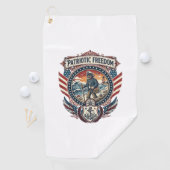 Serviette De Golf Tee-shirt graphique vectoriel Patriotic Beachcombe (En situation)