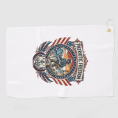 Serviette De Golf Tee-shirt graphique vectoriel Patriotic Beachcombe (Horizontal)