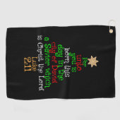 Serviette De Golf Tee-shirts de Christian-Christmas (Horizontal)