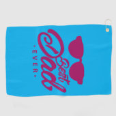 Serviette De Golf Tee Time avec le meilleur papa Golf Towel (Horizontal)