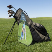 Serviette De Golf Tee Up Souvenirs Fête des pères cadeau photo (Vert)