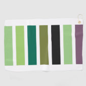 Serviette De Golf Teintes noires violettes vertes (Horizontal)
