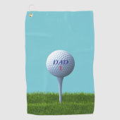 Serviette De Golf Teinture bleue et verte hors DAD sur mesure Monogr (Devant)