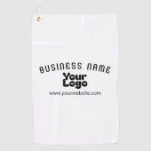 Serviette De Golf Télécharger le logo Retro-Modern noir & blanc (mod (Devant)