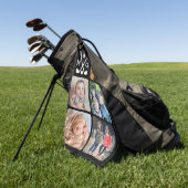 Serviette De Golf Téléchargez votre nom photo monogrammed (Vert)