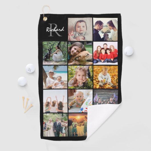 Serviette De Golf Téléchargez votre nom photo monogrammed (En situation)