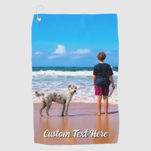 Serviette De Golf Téléchargez votre photo de compagnie personnalisée