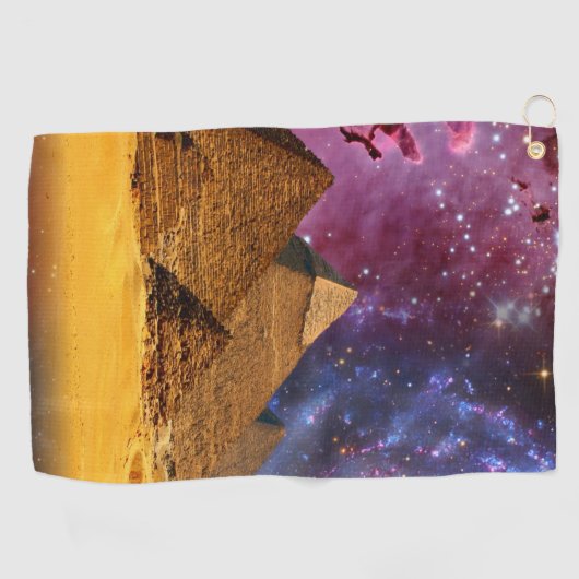 Serviette De Golf tempête cosmique au-dessus de l'égypte (Horizontal)