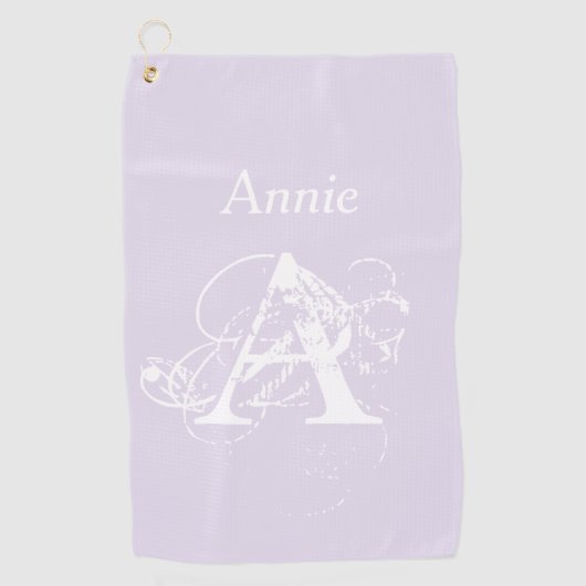 Serviette De Golf Tendance Simple élégant Moderne Monogram Golfer (Devant)