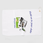 Serviette De Golf Tenez vos clubs (Horizontal)
