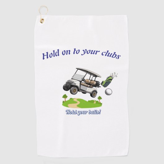 Serviette De Golf Tenez vos clubs (Devant)