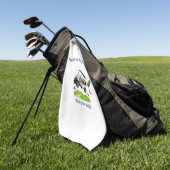 Serviette De Golf Tenez vos clubs (Vert)