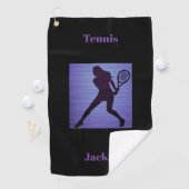Serviette De Golf Tennis Golf Serviette avec son nom (En situation)