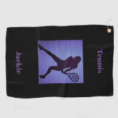 Serviette De Golf Tennis Golf Serviette avec son nom (Horizontal)