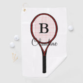 Serviette De Golf Tennis Racket Design Golf Serviette (En situation)