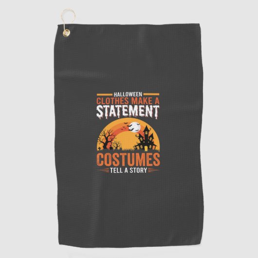 Serviette De Golf Tenues de Halloween Déclaration Conception de Mais (Devant)