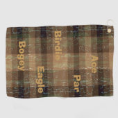 Serviette De Golf Termes de golf à carreaux craquelés (Horizontal)