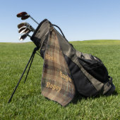 Serviette De Golf Termes de golf à carreaux craquelés (Vert)