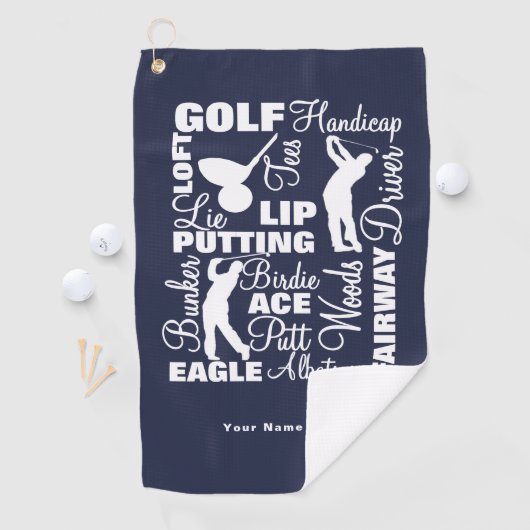 Serviette De Golf Terminologie du golf Fun Golfers Personnalisé (En situation)