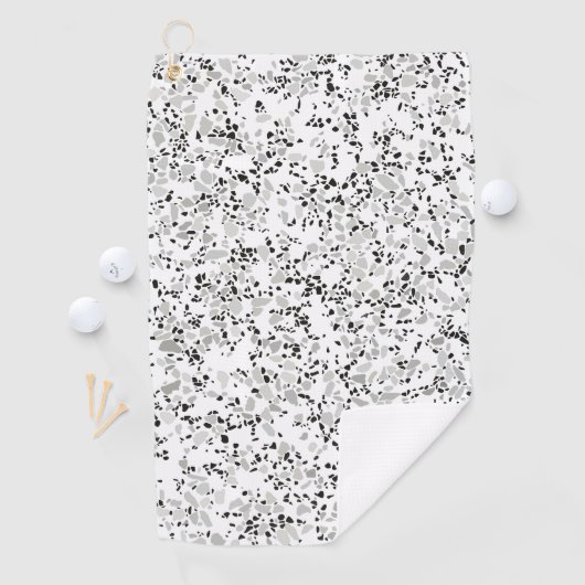 Serviette De Golf Terrazzo blanc moderne (En situation)