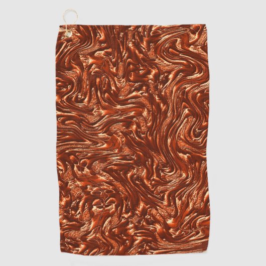Serviette De Golf Terre cuite brune texturée (Devant)